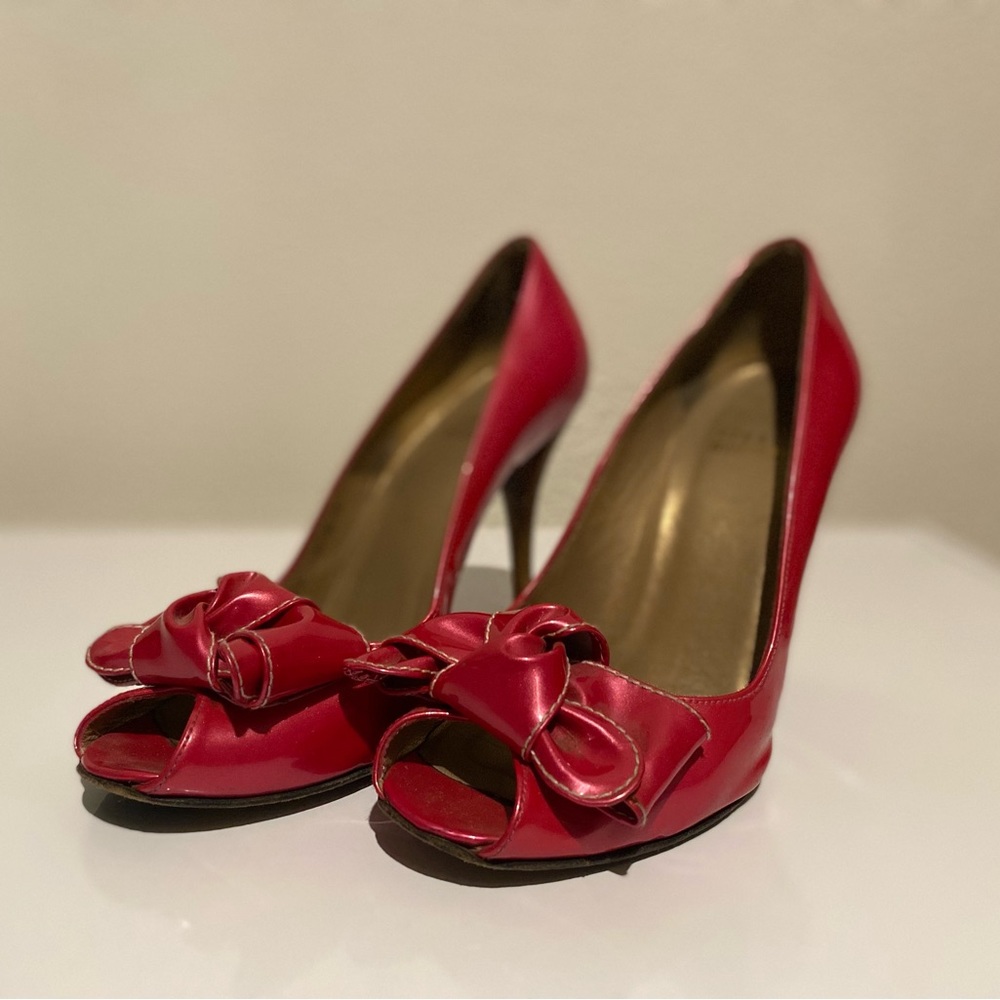 Stuart Weitzman stilettos/ peep toe pumps
